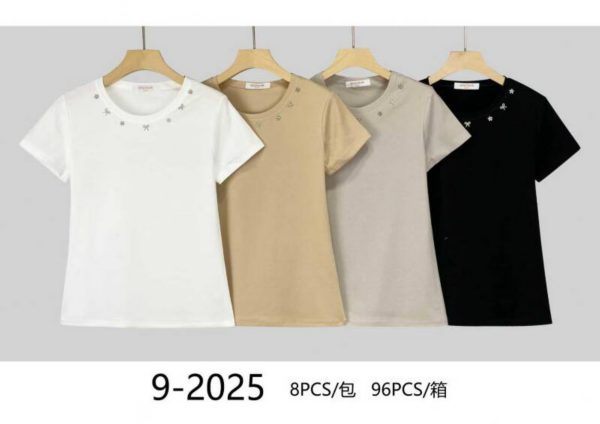 Bluzki damskie Roz Standard, Mix Kolor Paczka 8 szt